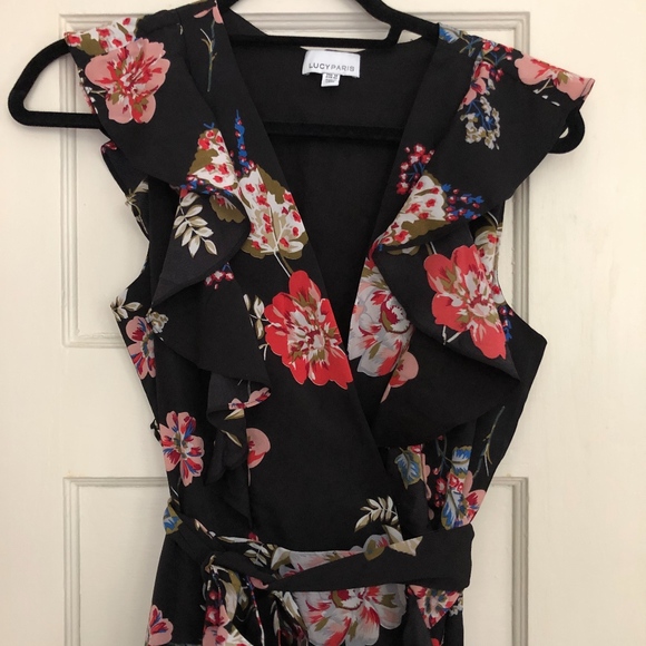 Black Floral Boutique Midi Dress - Picture 1 of 4
